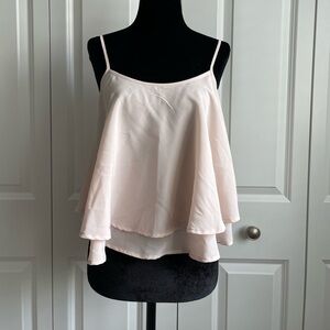 Small Hollister Light Pink Chiffon Top